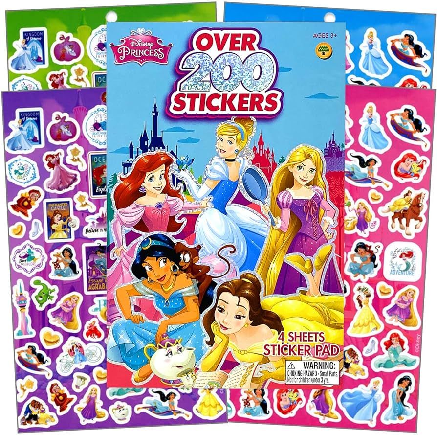 Disney Princess Series Sticker Book Over 200+ - Perfect for Gifts, Party Favor, Goodies, Reward, ... | Amazon (US)