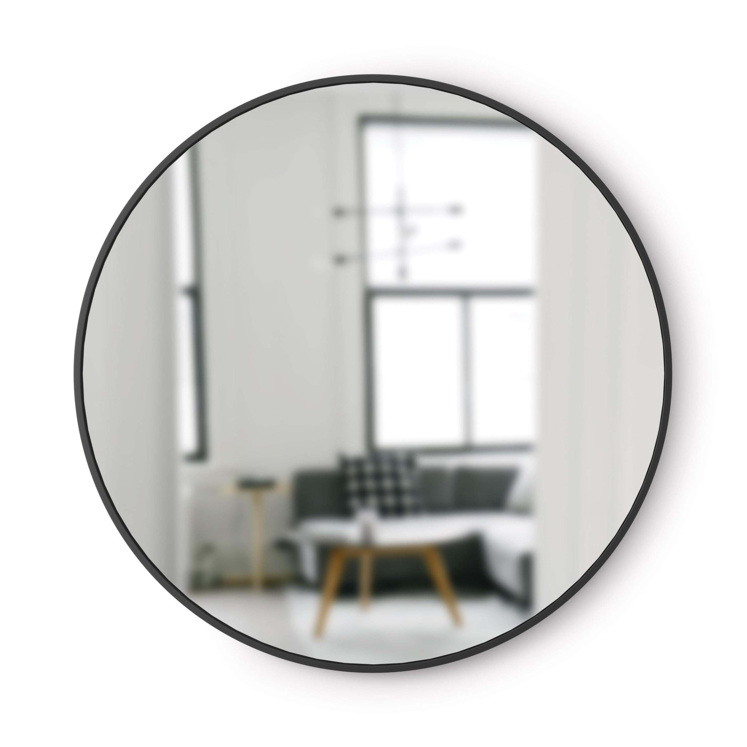 Umbra Hub Round Wall Mirror with Rubber Frame, Modern Style for Bathroom, Entryway, Living Room a... | Amazon (US)