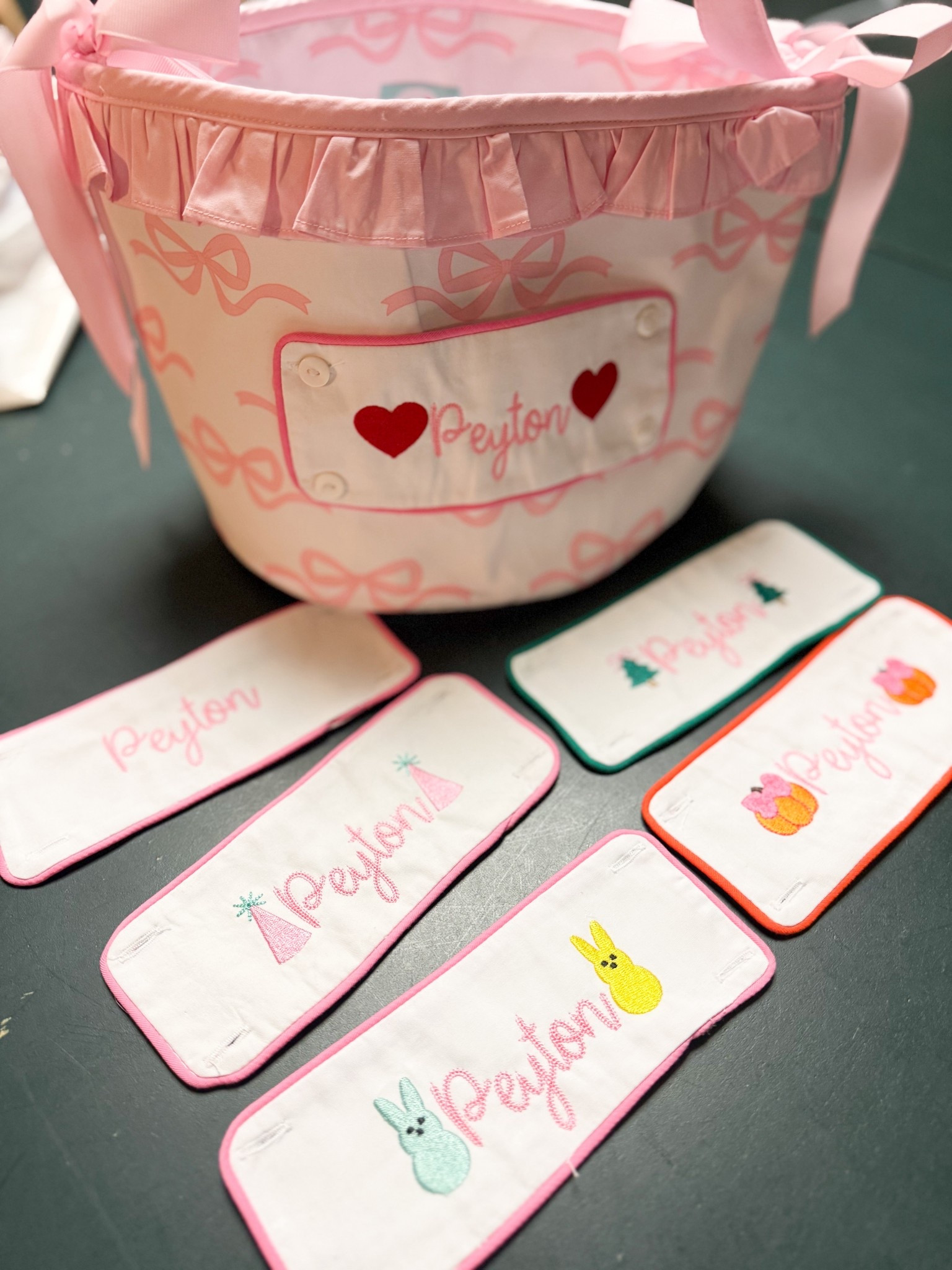 Cutest basket with interchangeable personalized patches for each holiday!!


#LTKBaby #LTKKids #LTKValentine