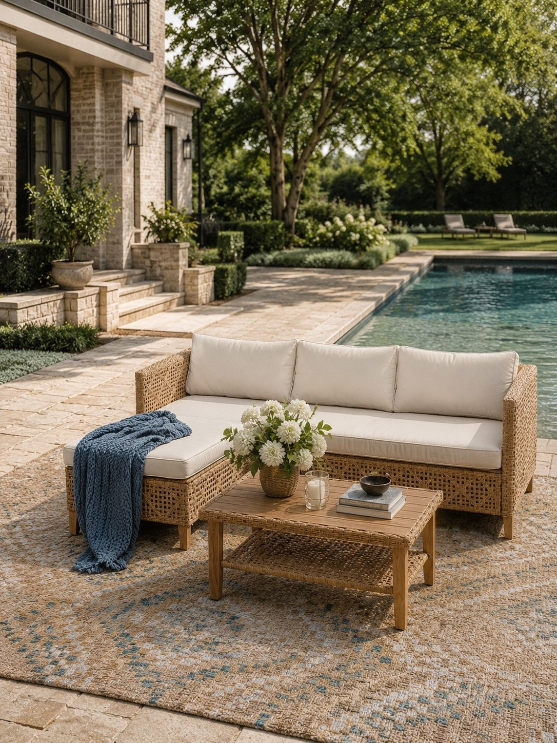 Poolside Patio Inspiration ☀️🌿

This outdoor setup feels like the perfect luxury summer escape 🤍 The woven sectional, soft neutral cushions, warm wood textures, and subtle blue accents create such a relaxed yet elevated poolside space. I love how cozy and inviting it feels while still looking timeless and designer-inspired ✨

Linking all my favorite outdoor furniture and patio decor finds on LTK 🌿

Follow @farmtotablecreations on Instagram for more cozy outdoor spaces and elevated home inspiration ✨

#LTKHome #OutdoorLiving #PoolsideStyle #PatioInspo #BackyardGoals #ModernFarmhouse #OutdoorFurniture #NeutralDecor #LuxuryOutdoorLiving #PatioDecor #OutdoorStyling #BackyardInspo #HomeInspo #LTKStyle #CozyHome

#LTKHome #LTKSaleAlert