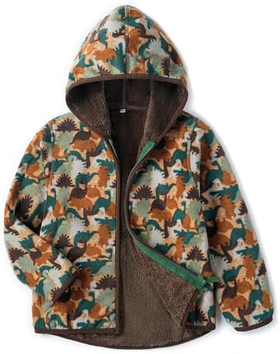 Kids Boys Girls Polar Fleece Jacket with Hood Toddler Outerwear Warm Autumn Winter Youth Coat 3-1... | Amazon (US)