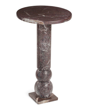 14x24 Solid Zebra Marble Shaped Pedestal Table | Furniture & Lighting | Marshalls | Marshalls