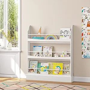 UTEX Kids Bookshelf,3 Tiers Children's Bookcases and Storage, Kids Bookcase Rack Wall for Bedroom... | Amazon (US)