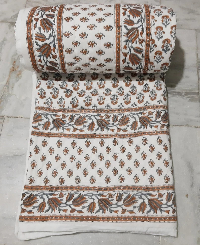 Indian Reversible Quilts/jaipuri Razai/soft Quilt/hand Block | Etsy | Etsy (US)