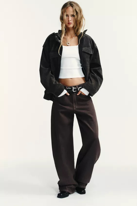 SUEDE LEATHER JACKET | Zara UK