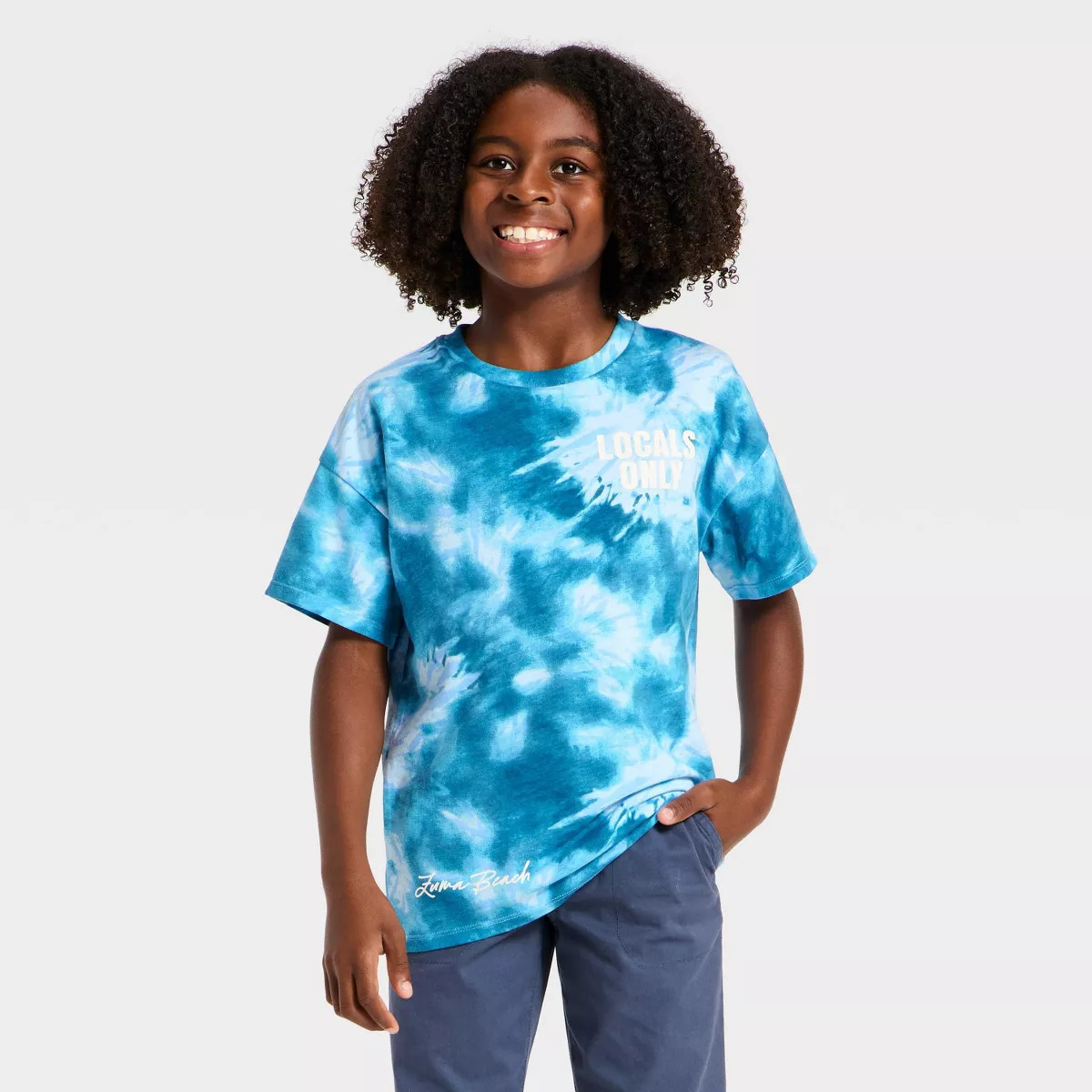 Grayson Threads Kids Boys' Short Sleeve Tie-Dye Surf T-Shirt - Blue | Target