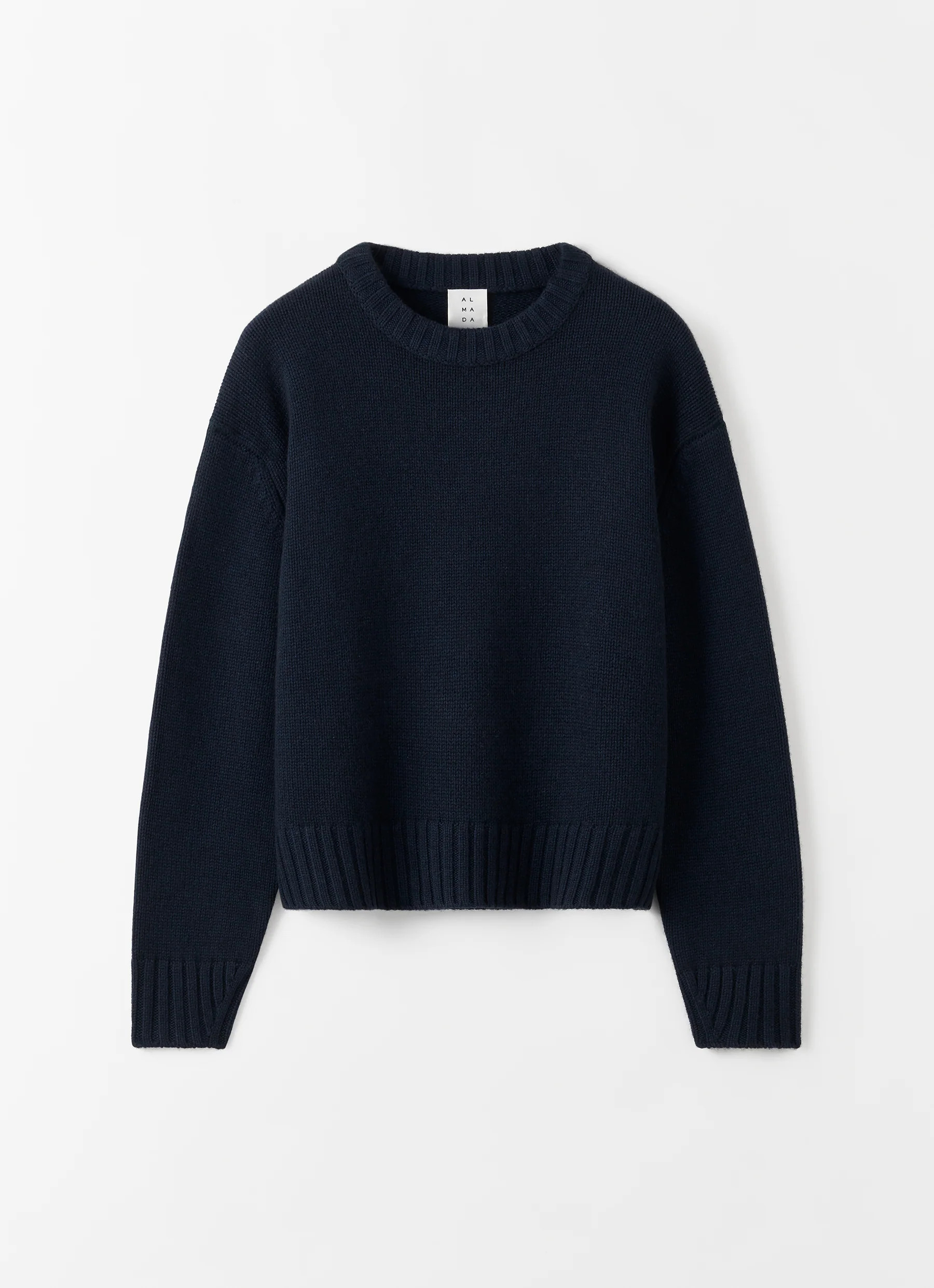 Cru Crewneck Sweater, navy | Almada Label