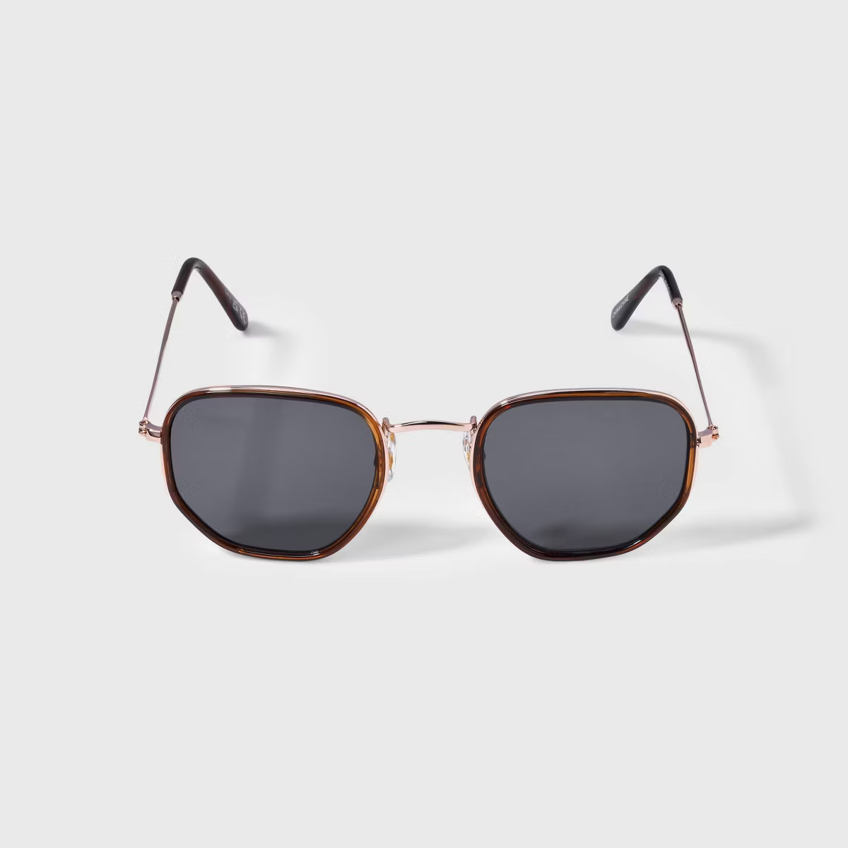 Women's Shiny Combo Round Sunglasses - Universal Thread™ Olive Green/Gold | Target