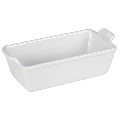 Le Creuset Stoneware Heritage Loaf Pan, 9" x 5" x 3" (1.5 qt.), White | Amazon (US)