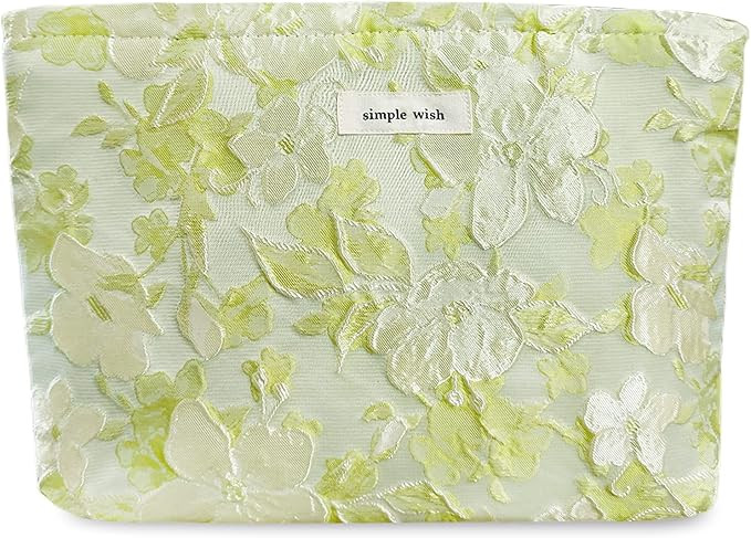 STARDW Aesthetic Floral Makeup Bag Cute Small Cosmetic Bags for Women Girls, Travel Toiletry Bag ... | Amazon (US)