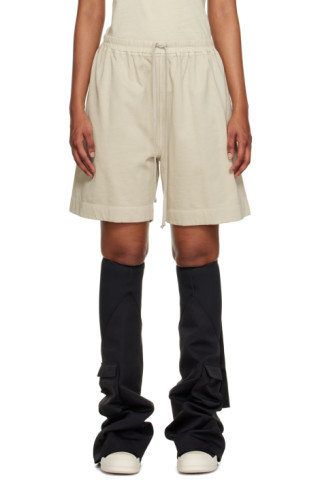 Beige Drawstring Shorts | SSENSE