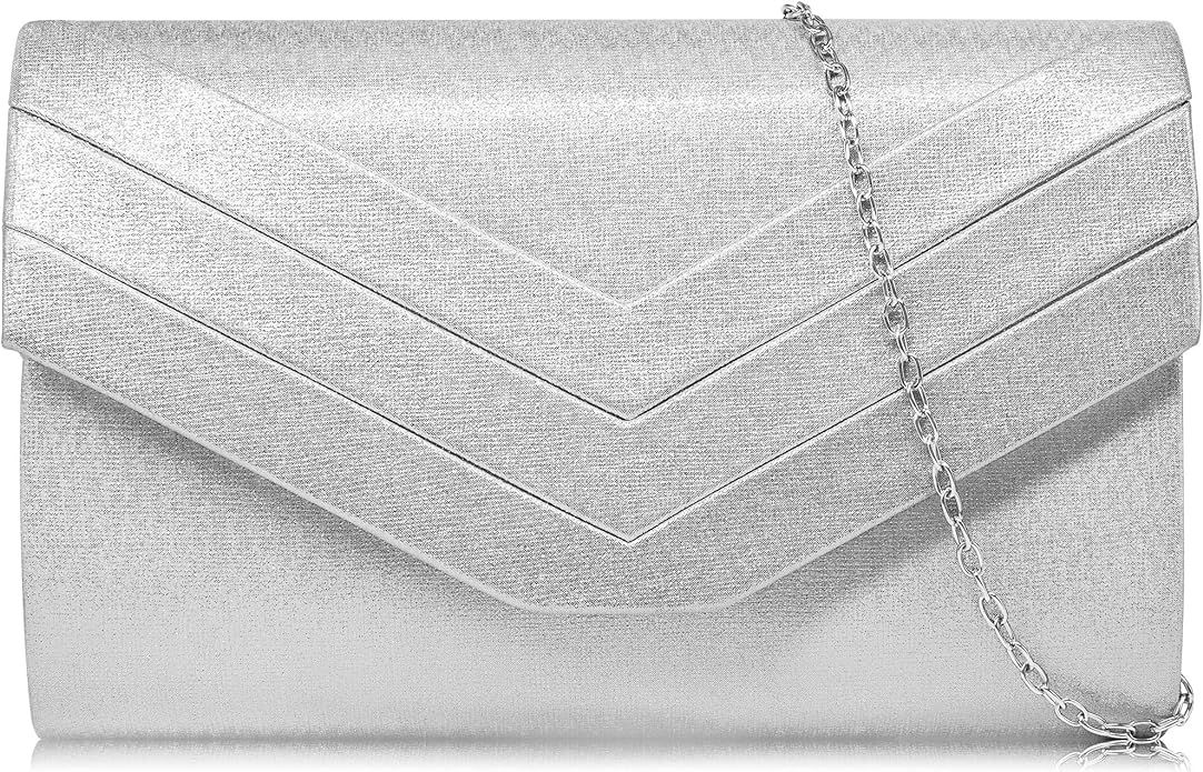 Milisente Evening Bag for Women, Suede Envelope Evening Purses Crossbody Shoulder Clutch Bag | Amazon (US)
