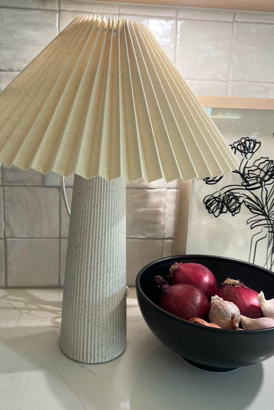 Kitchen details from Walmart home 🖤 this fluted table lamp is so pretty and under $40!

Kitchen decor, home decor, counter decor, shelf decor, white lamp, fluted lamp, kitchen art, black bowl, fruit bowl, Walmart find, Walmart, Walmart home, Andrew home, Christine Andrew 

#LTKHome #LTKFindsUnder50 #LTKStyleTip