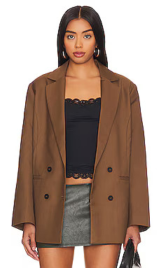 LIONESS Wyoming Blazer in Chocolate from Revolve.com | Revolve Clothing (Global)