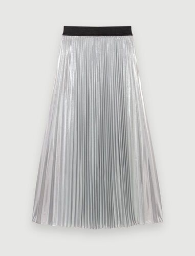 223JONAELY Silver pleated skirt | Maje EU