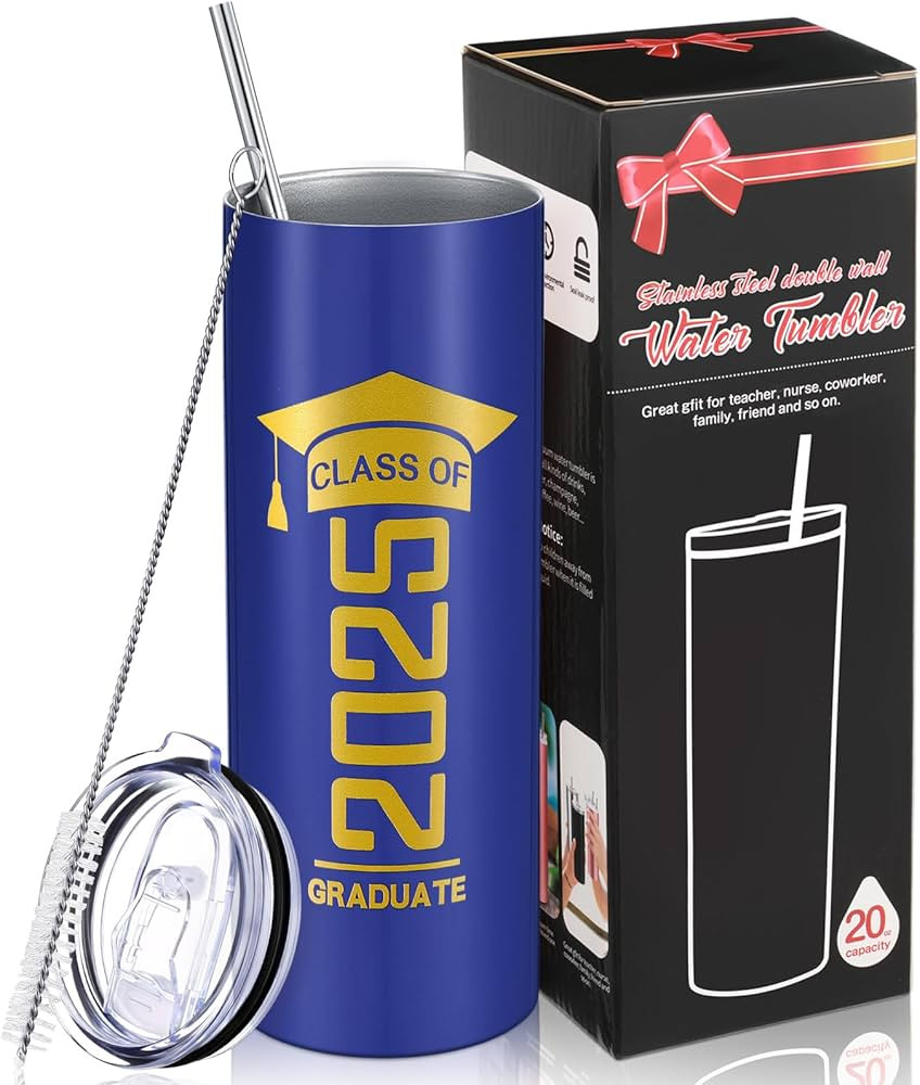 Patelai Class of 2025 Graduate Travel Mug for Her Him, Inspirational Graduation Gifts for College... | Amazon (US)