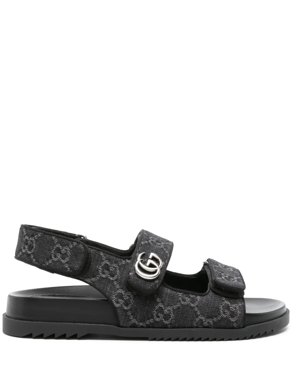Double G-plaque denim sandals | Farfetch Global