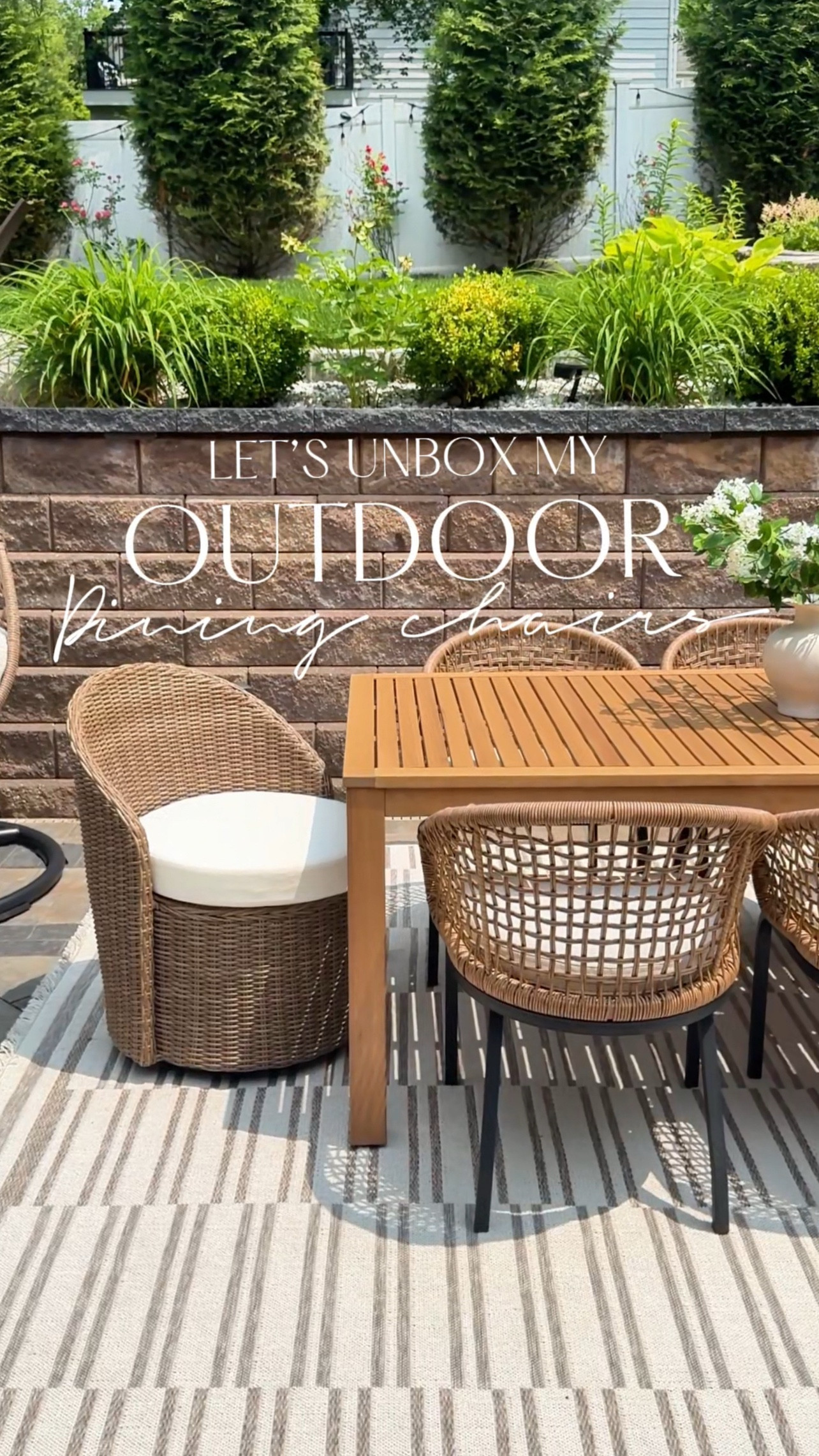 Let’s unbox my newest outdoor dining chairs 🤎

I’ve been on the hunt for the perfect swivel chair to complete our patio setup… and I finally found the one. 

She’s beautiful, outdoor-friendly, comes with a removable cushion and cover, and gives that designer look I love & without the crazy price tag. 🙌🏼

#outdoorstyle #neutraloutdoors #wickerchair #modernorganic #patioinspo #LTKhome #cozyoutdoors #outdoordining


#LTKSeasonal #LTKSaleAlert #LTKHome