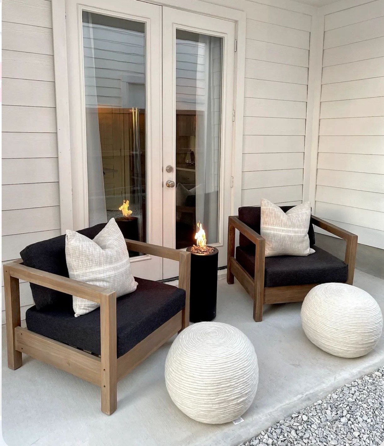 My patio in her prime! I am getting ready to refresh this space for the spring/summer but one thing that will stay consistent is using textures to create a warm and cozy outdoor space for me and my friends! 

These chairs are from article.com. They don’t sell these, but have a new similar set called the “Palmera Outdoor Lounge Chair” 

The pillows are not outdoor, but from magnoliahome.com 

And the poufs are not outdoor! I hid them under the patio cover to preserve them! 

Linking all my outdoor patio stuff for you here! 

#LTKSaleAlert #LTKSeasonal