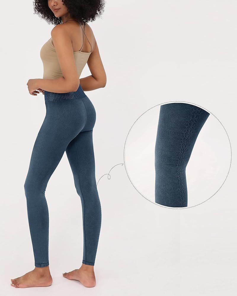 ODODOS Women's Seamless Leggings High Waist Ribbed Workout Gym Running Yoga Pants | Amazon (US)