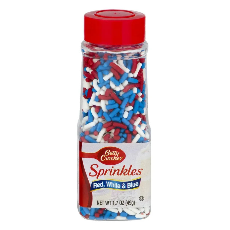 Betty Crocker Sprinkles 1.75oz-Red, White & Blue | Walmart (US)
