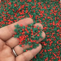 Christmas Holiday Holly Berries & Leaves, Leaf Polymer Clay Slice Sprinkles, Nail Art Slices, Miniature V121 | Etsy (US)