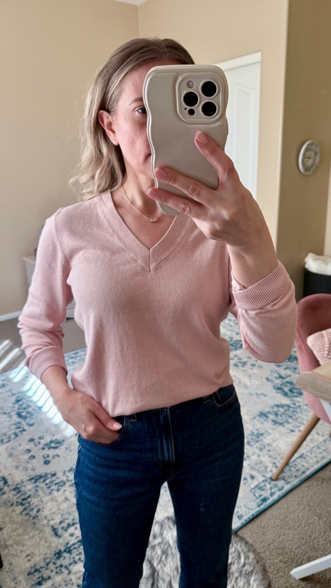 Hot Quince find!
This lightweight cotton cashmere V-neck sweater is a must-have for your wardrobe, ideal for early fall or layering. I’m wearing a size X. It’s available in many colors. 



#fallfashion #comfysweater 
Fall outfit ideas, cozy fall outfits, business casual outfits

#LTKWorkwear #LTKSaleAlert #LTKSeasonal #LTKOver40 #LTKmomlife #LTKootd