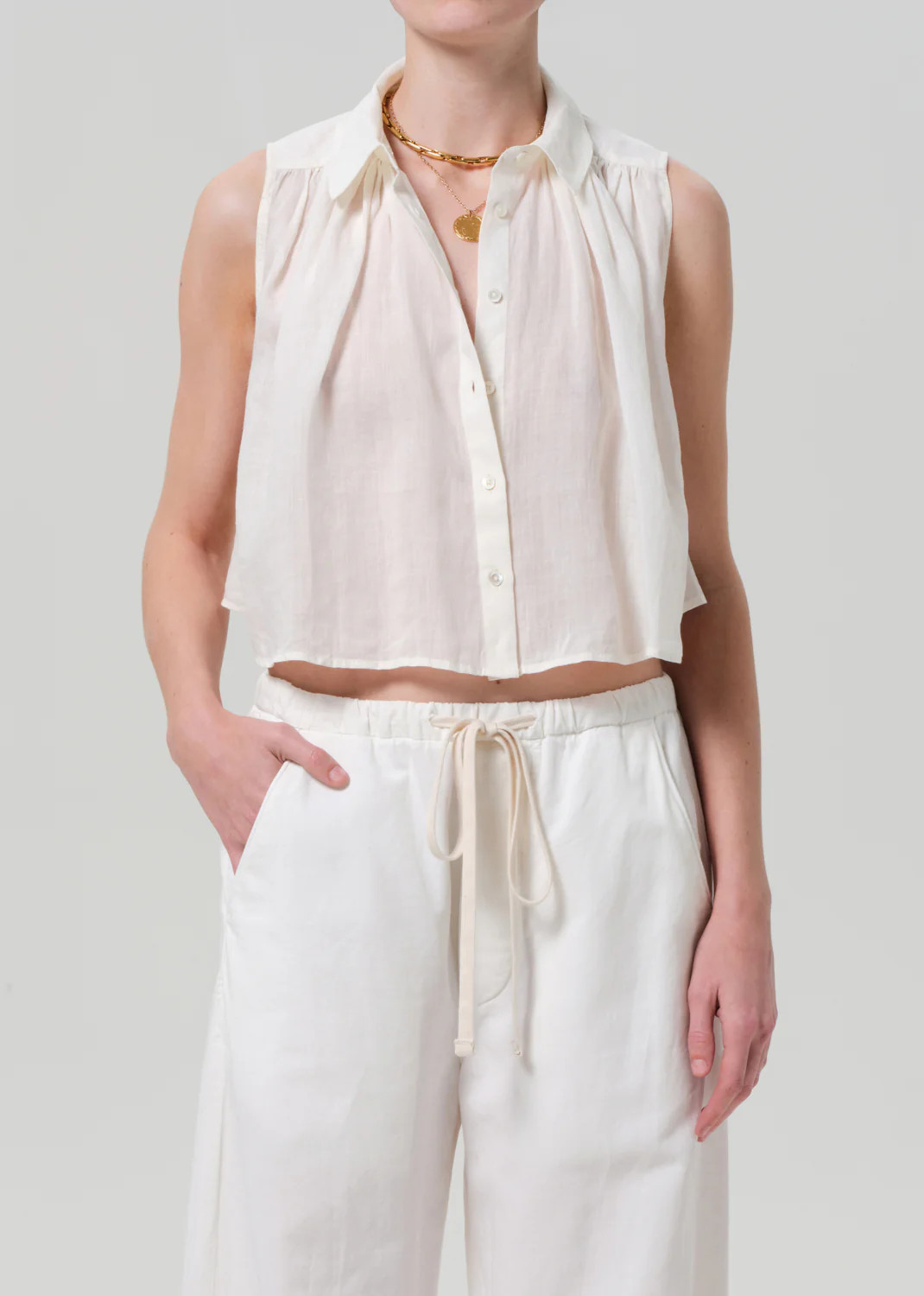 Sleeveless Ambrose Top in Vanilla | Citizens of Humanity