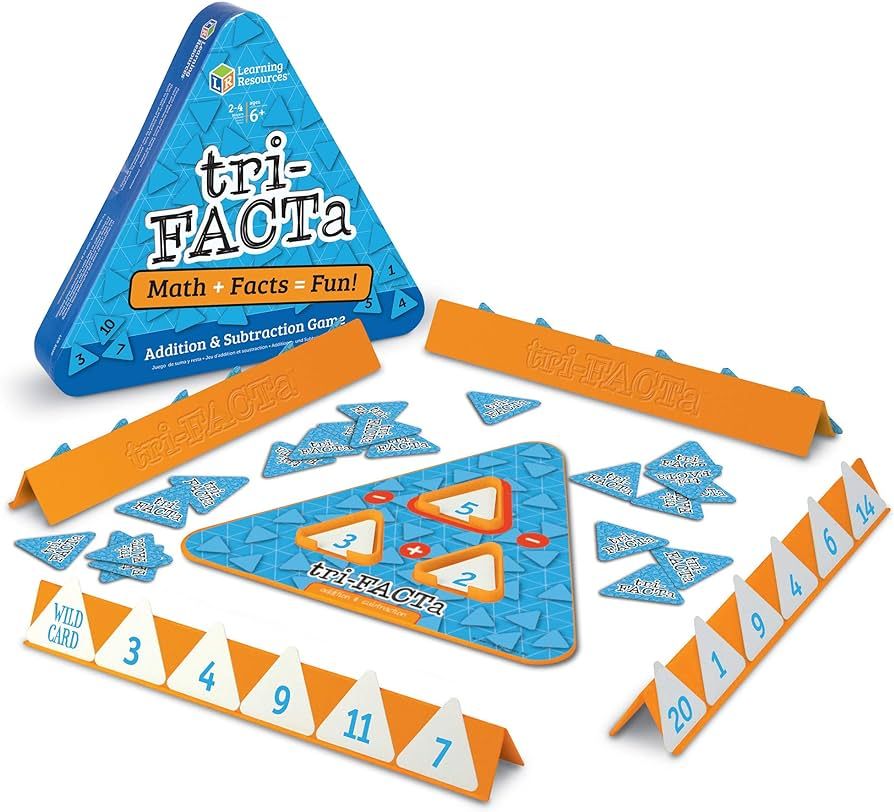Learning Resources tri-FACTa Addition and Subtraction Game, Early Math Skills, Ages 6+.,Multi-col... | Amazon (US)