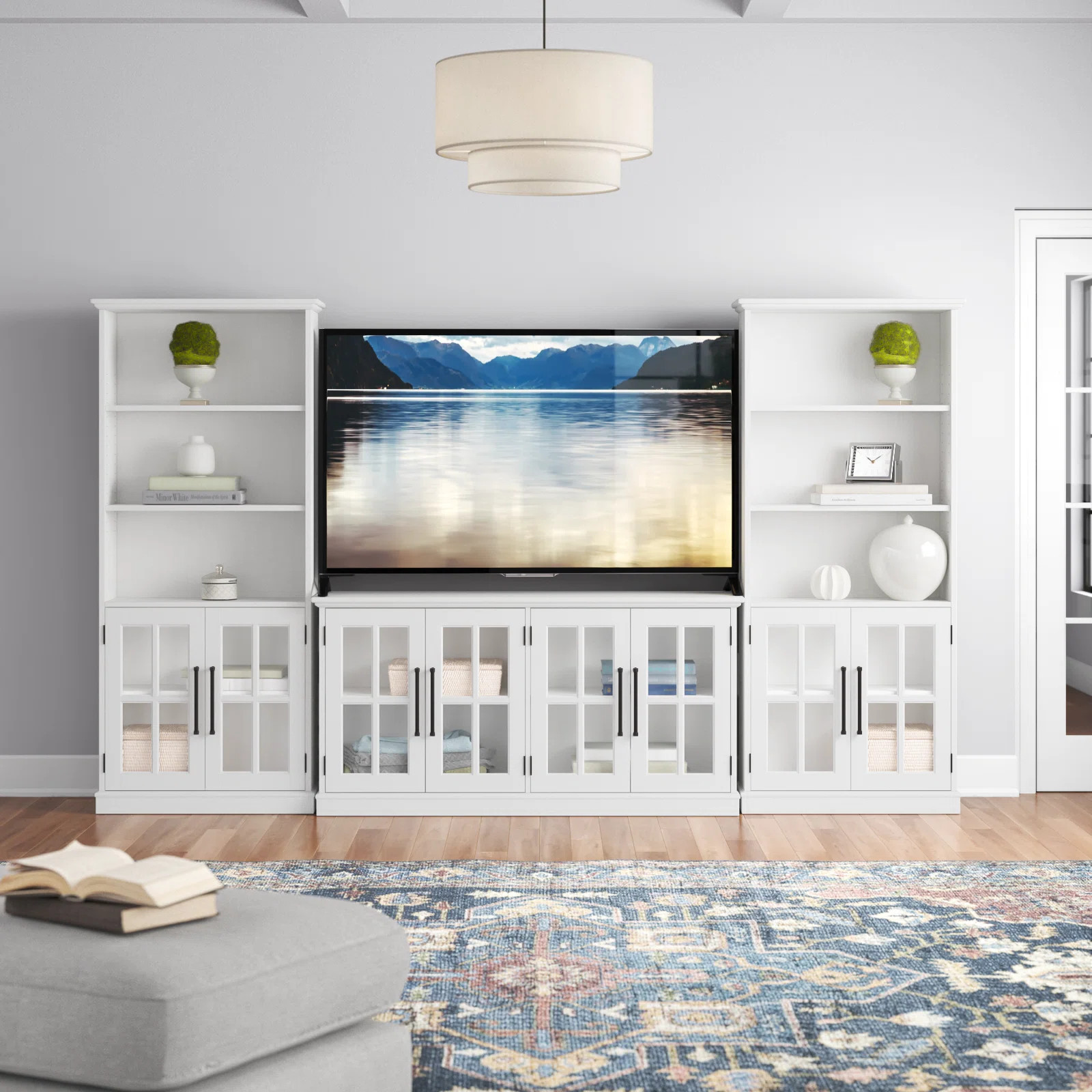 Arantza Entertainment Center for TVs up to 75" with BookcasesByLark Manor™4.5Rated 4.5 out of 5... | Wayfair North America