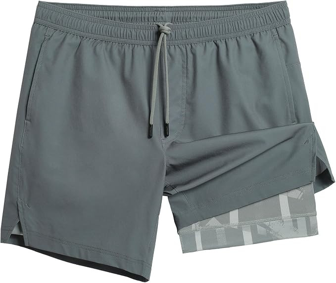 maamgic Gym Shorts for Men 7 inch Inseam with Liner Stretch 2 in 1 Workout Shorts Men Quick Dry A... | Amazon (US)
