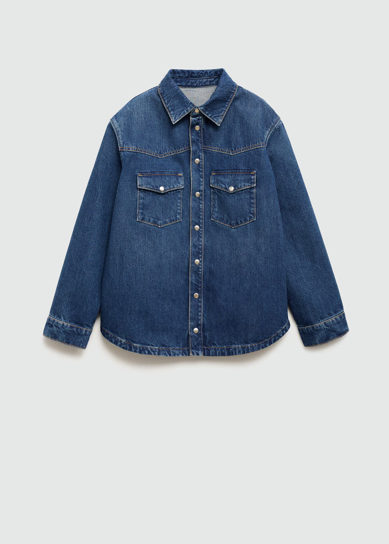 Oversized denim overshirt - Women | MANGO USA | Mango (US/MX/AU)