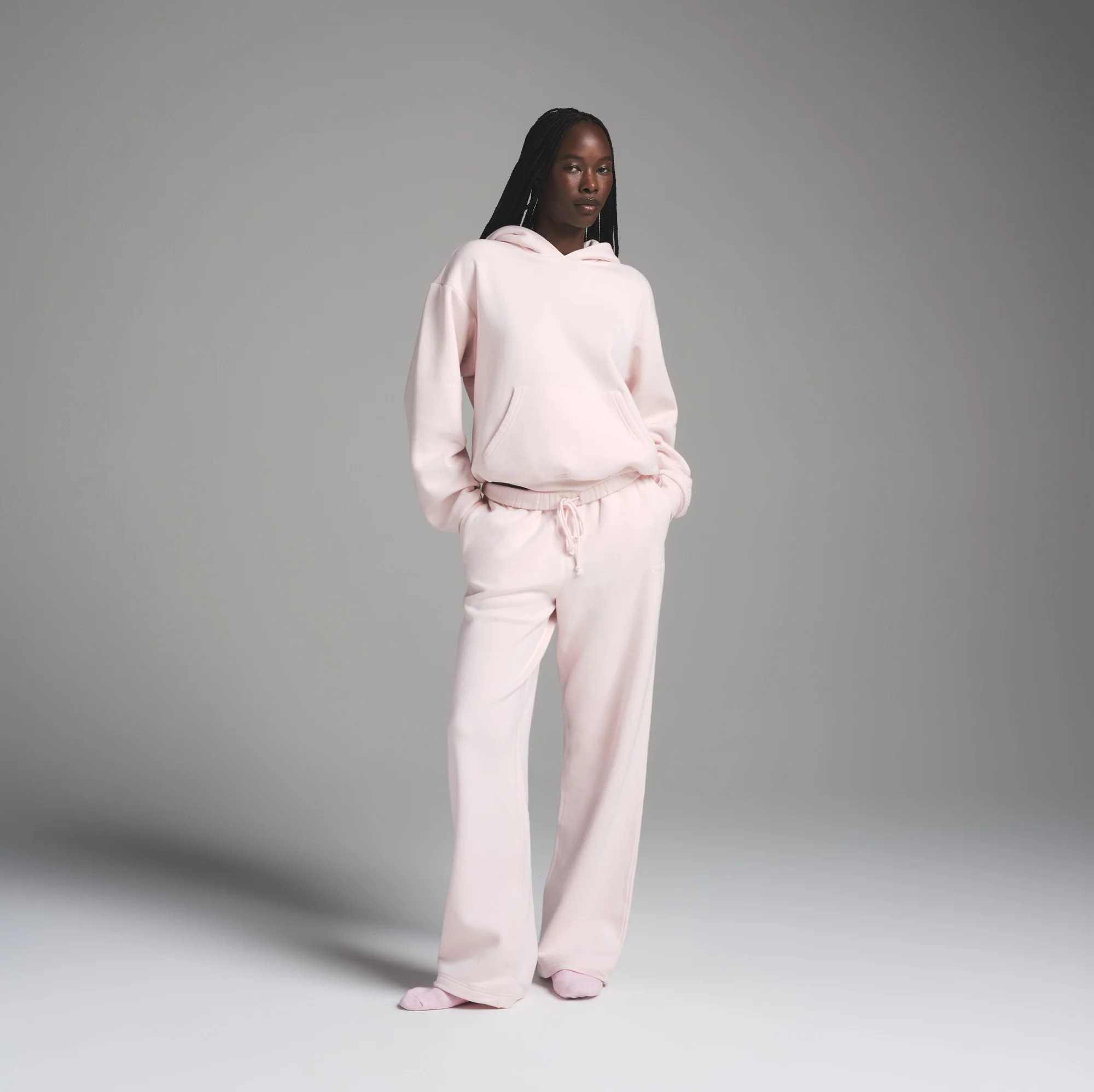 SKIMS Classic Hoodie | Pink | Small | Cotton Fleece | SKIMS (US)