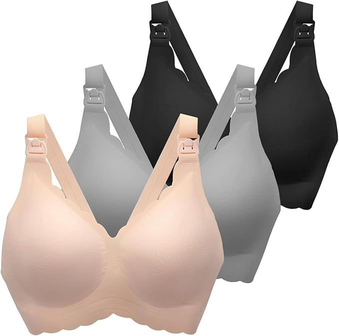 Nursing Bras for Breastfeeding, Seamless Ultra Comfort Maternity Bra, Natural Shape Pregnancy Bra... | Amazon (US)