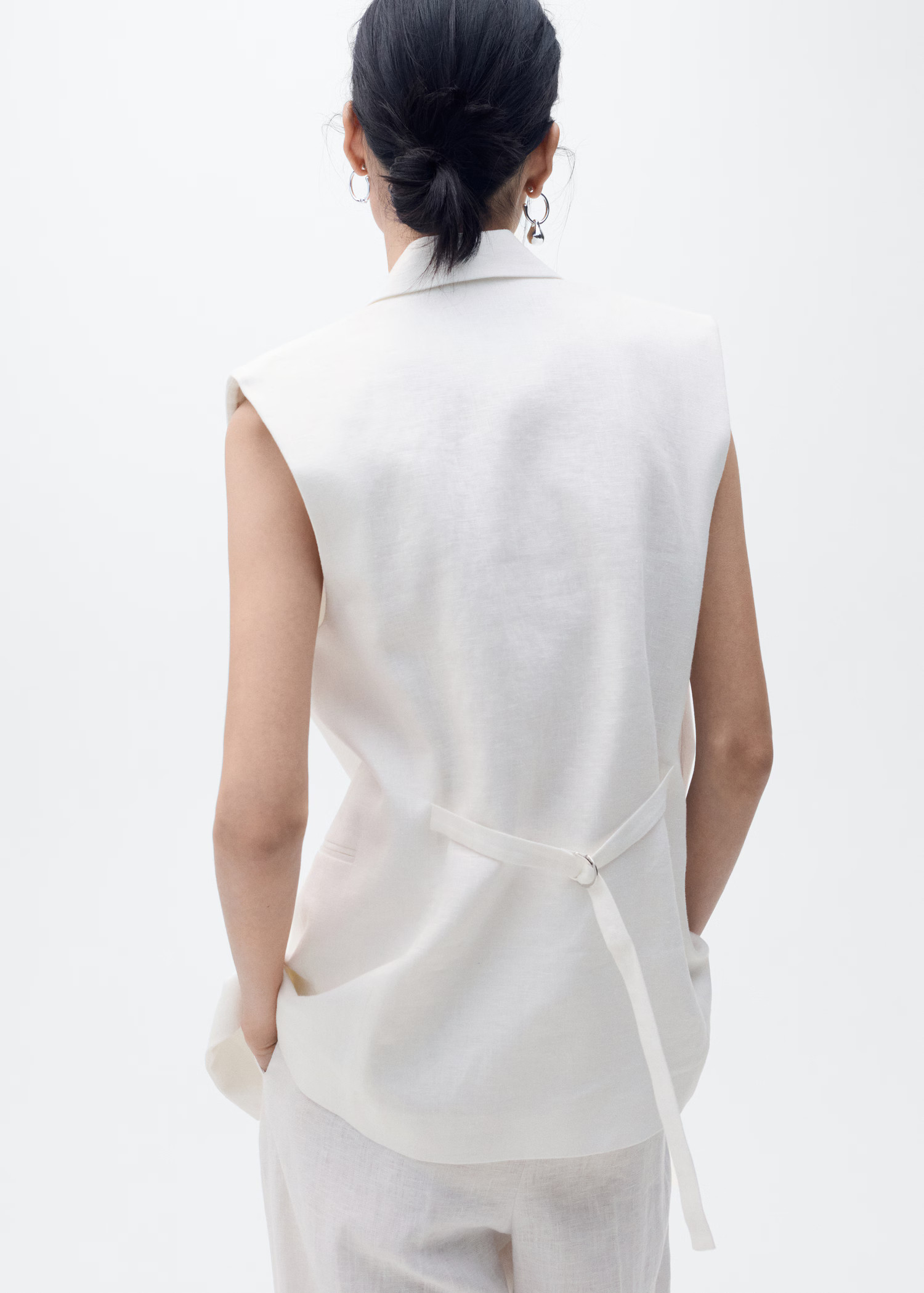 Linen suit waistcoat - Women | MANGO United Kingdom | MANGO (UK)