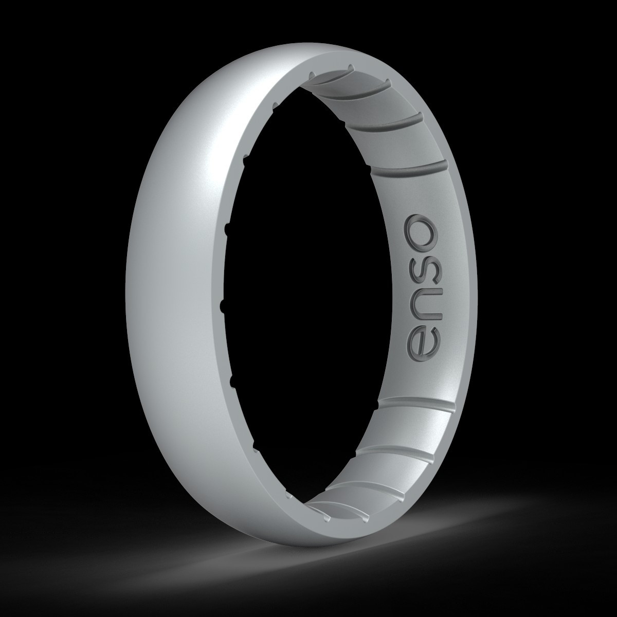 Elements Classic Thin Silicone Ring - Silver | Enso Rings