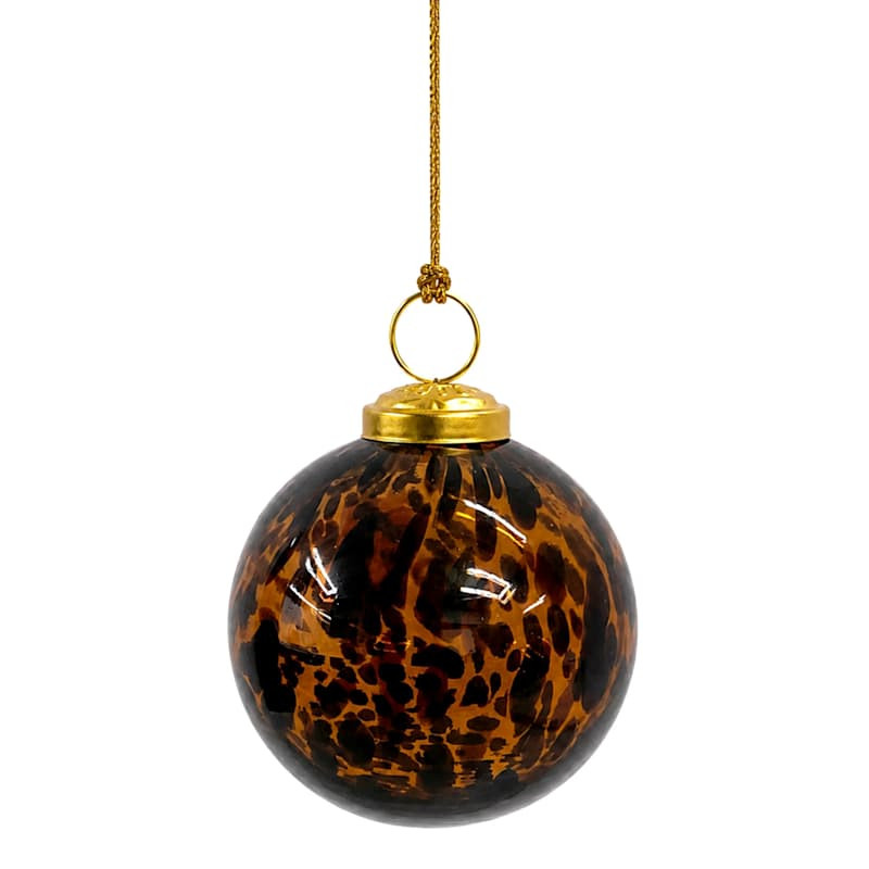Brown Tortoise Glass Ornament, 3" | At Home