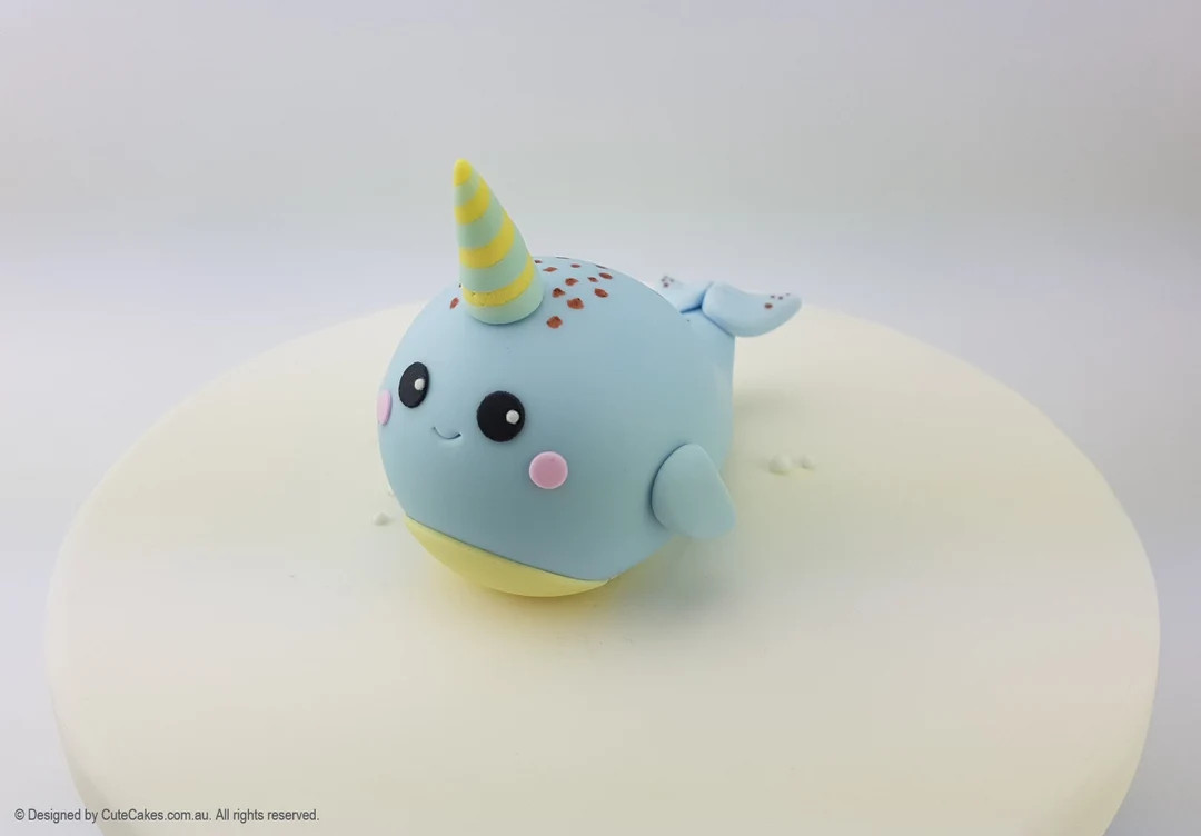 Baby Whale Birthday Cake Topper, Narwhal Whale, Unicorn Whale Figurine - Etsy | Etsy (Global)