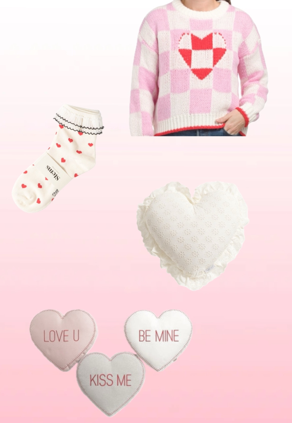 Valentine’s Day, heart pillows, heart socks, girly socks, heart sweaters, Valentine’s Day women’s sweater, Valentine’s Day home decor, vday inspo, date night outfit

#LTKMostLoved #LTKHome #LTKFindsUnder50
