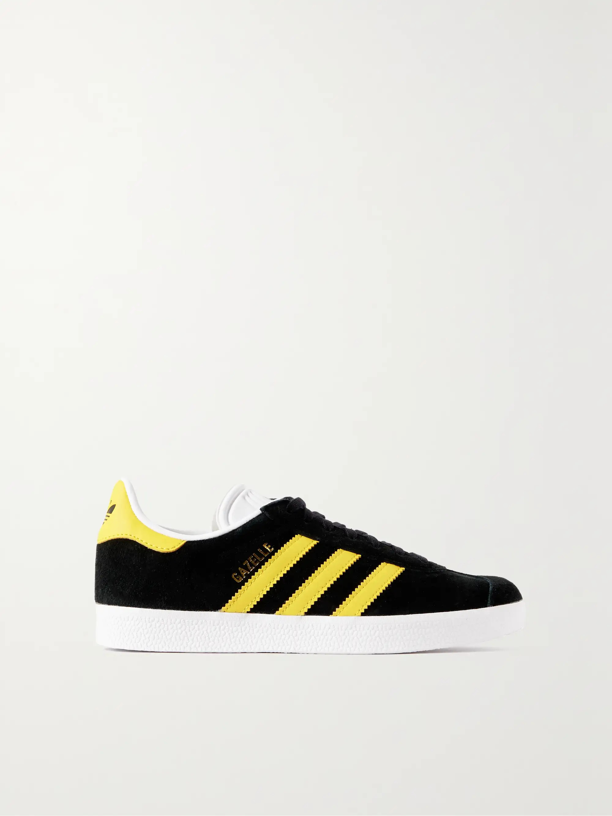 ADIDAS ORIGINALS Gazelle leather-trimmed suede sneakers | NET-A-PORTER | NET-A-PORTER (UK & EU)