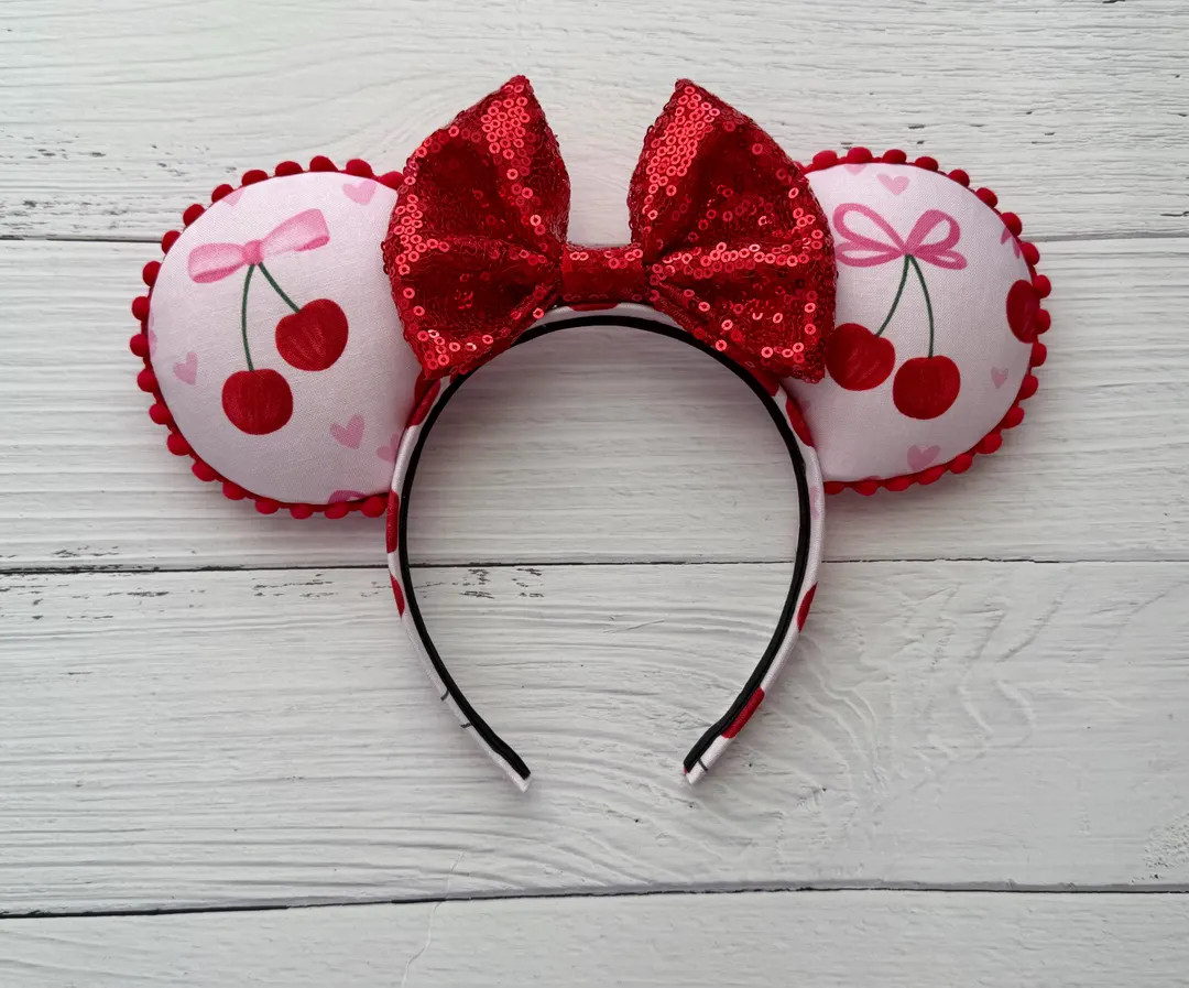 Sweet Cherries Mouse Ear Headband | Etsy (US)