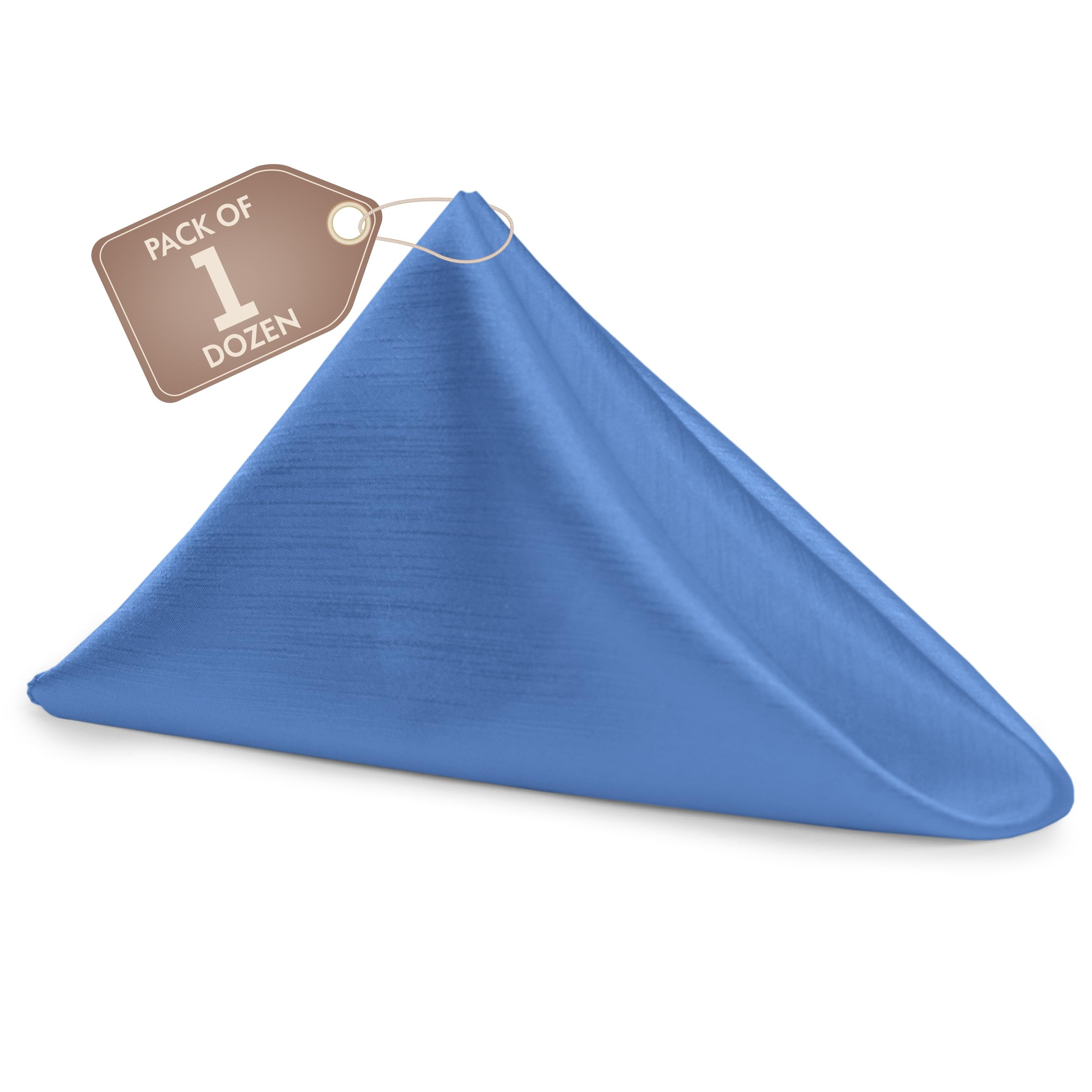 Ultimate Textile Periwinkle Linen Cloth Napkins - 17" x 17" (Set of 12) Reversible Shantung Satin... | Amazon (US)
