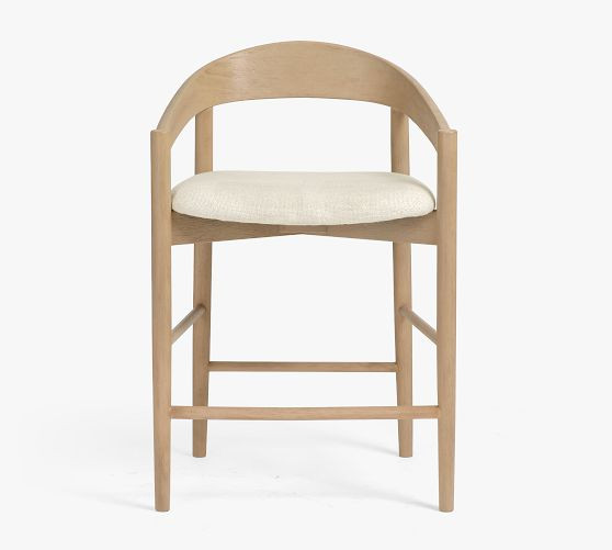 Laguna Upholstered Stool | Pottery Barn (US)