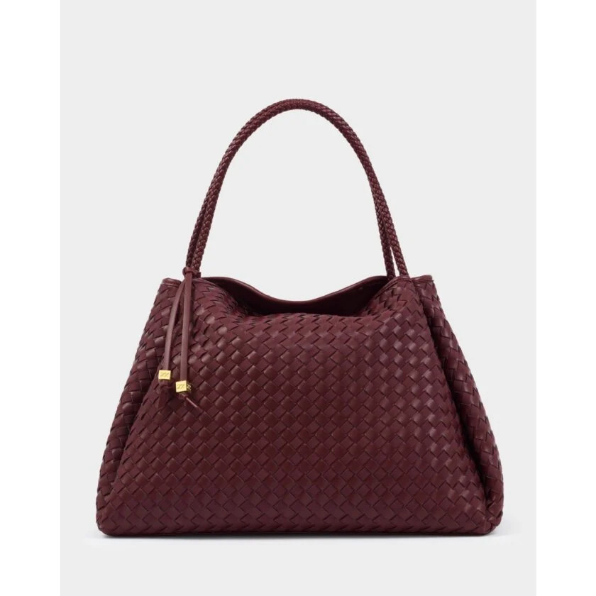 Nova Hand Woven Large Shoulder Bag in Cherry | Katie Loxton Ltd. (UK)