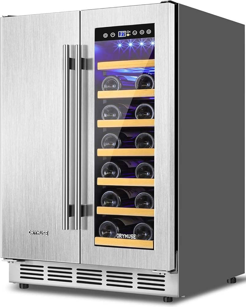 Wine and Beverage Refrigerator, 24 Inch Stainless Steels Beverage Fridge Dual Zone, Wine Beverage... | Amazon (US)