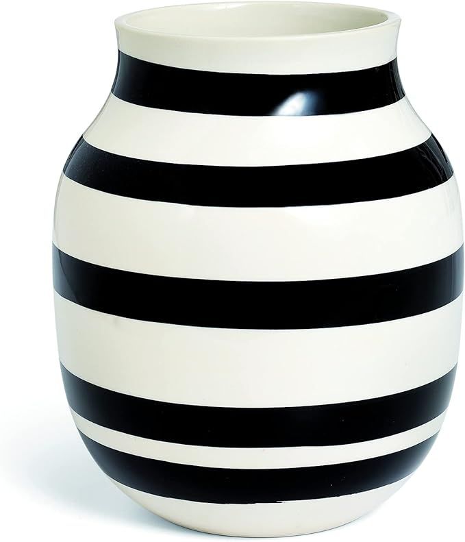 Hak Kähler Omaggio vase Made of Porcelain with Stripes, Modern vase, Round, Bulbous, Scandinavia... | Amazon (US)
