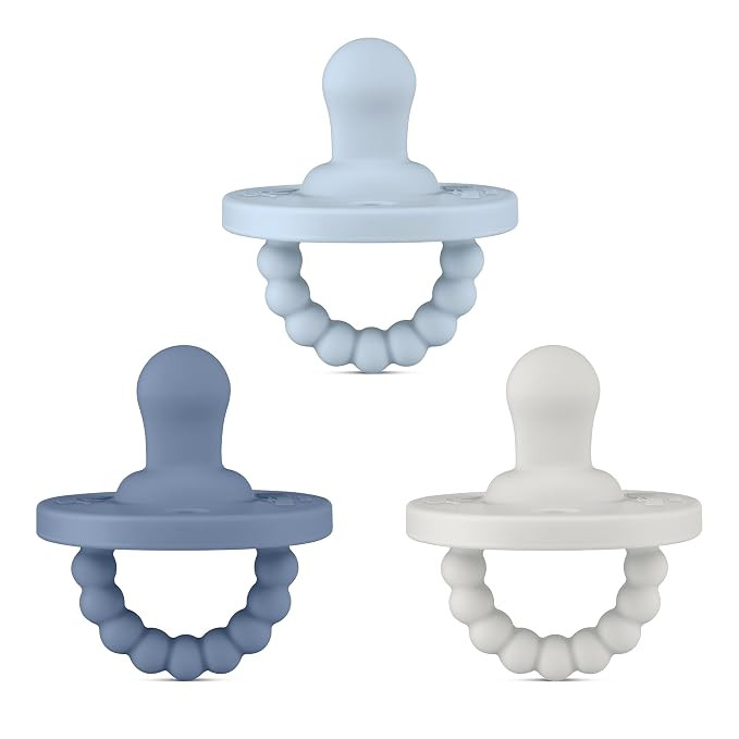 Ryan & Rose Cutie PAT All-in-One Pacifier and Teether Massaging Teething Ring and Hideaway Binky ... | Amazon (US)