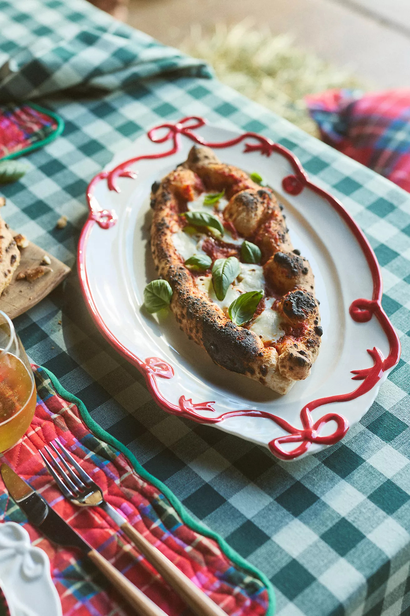 Benedita Bow Ceramic Stoneware Platter | Anthropologie (US)