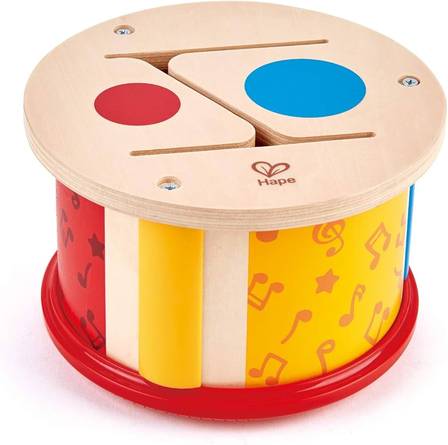 Hape Double-Sided Drum| Wooden Double-Side Musical Drum Instrument for Toddlers | Amazon (US)