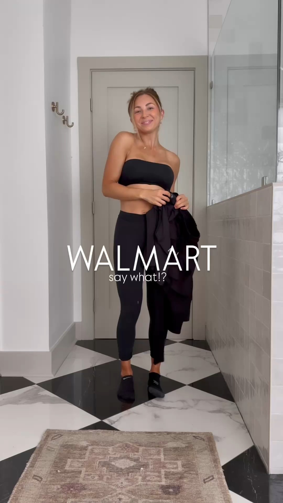 Walmart outfit for the win! These shorts and pullover feel just like spanx but a fraction of the price! My top, shorts, and pullover are under $50!!! Wearing an XS in all of them! #momoutfit 

#LTKStyleTip #LTKShoeCrush #LTKFindsUnder50